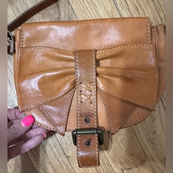 VALENTINO RED LEATHER BOW BAG - Picture 2 of 8